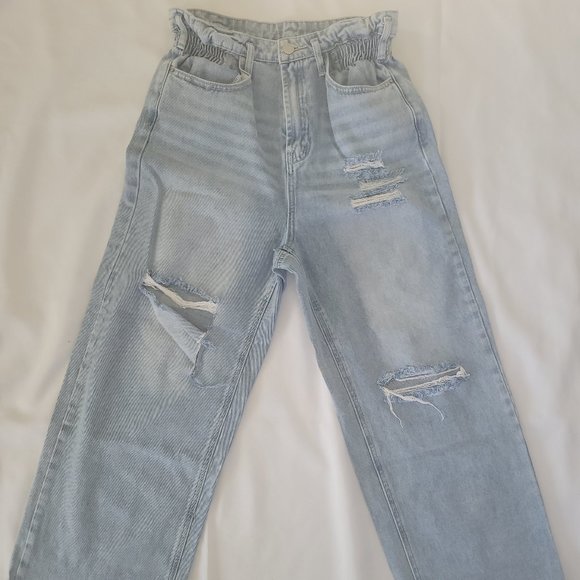 SHEIN Baggy Distressed Boyfriend Jeans - Picture 1 of 7